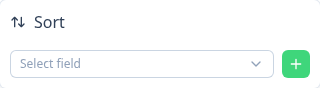 Empty sorting popover
